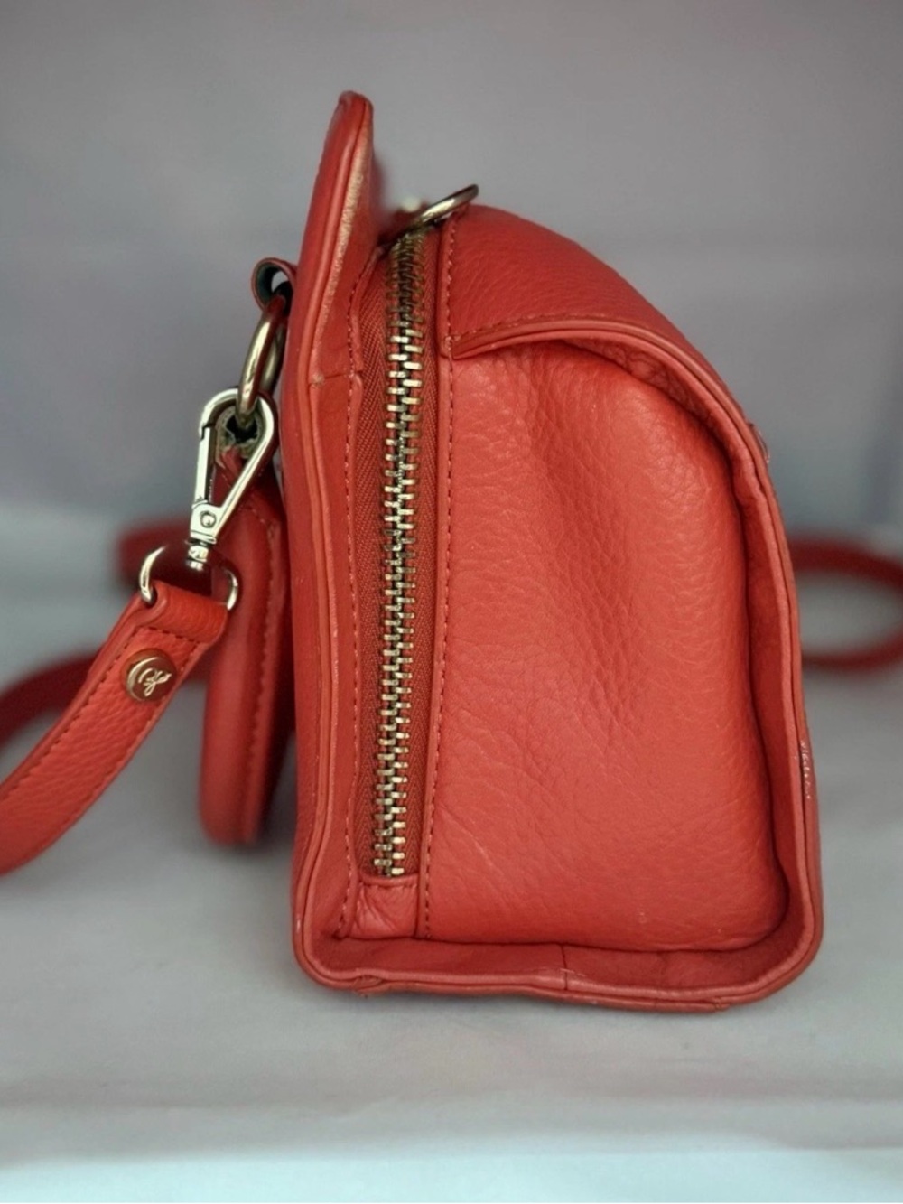 Red Leather Sam Edelman Crsbdy Retro Sleek Clueless 90’s 8.5”W x 7.5”H x 3.5”D - Picture 6 of 16